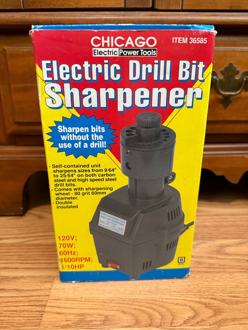 Chicago Electric Power Tools Electric Drill Bit Sharpener, model 36585,
